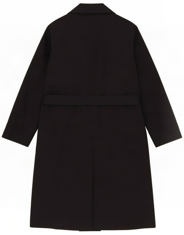 Marks & Spencer Cappotto doppiopetto da donna UK 10 piccolo blu navy Cotone