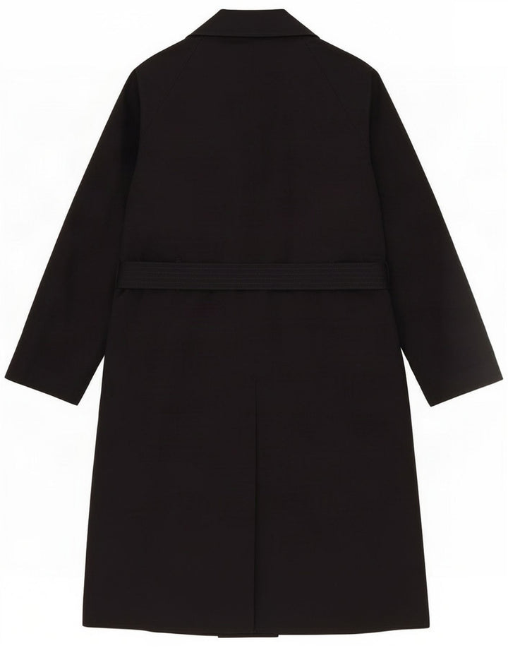Marks & Spencer Cappotto doppiopetto da donna UK 10 piccolo blu navy Cotone