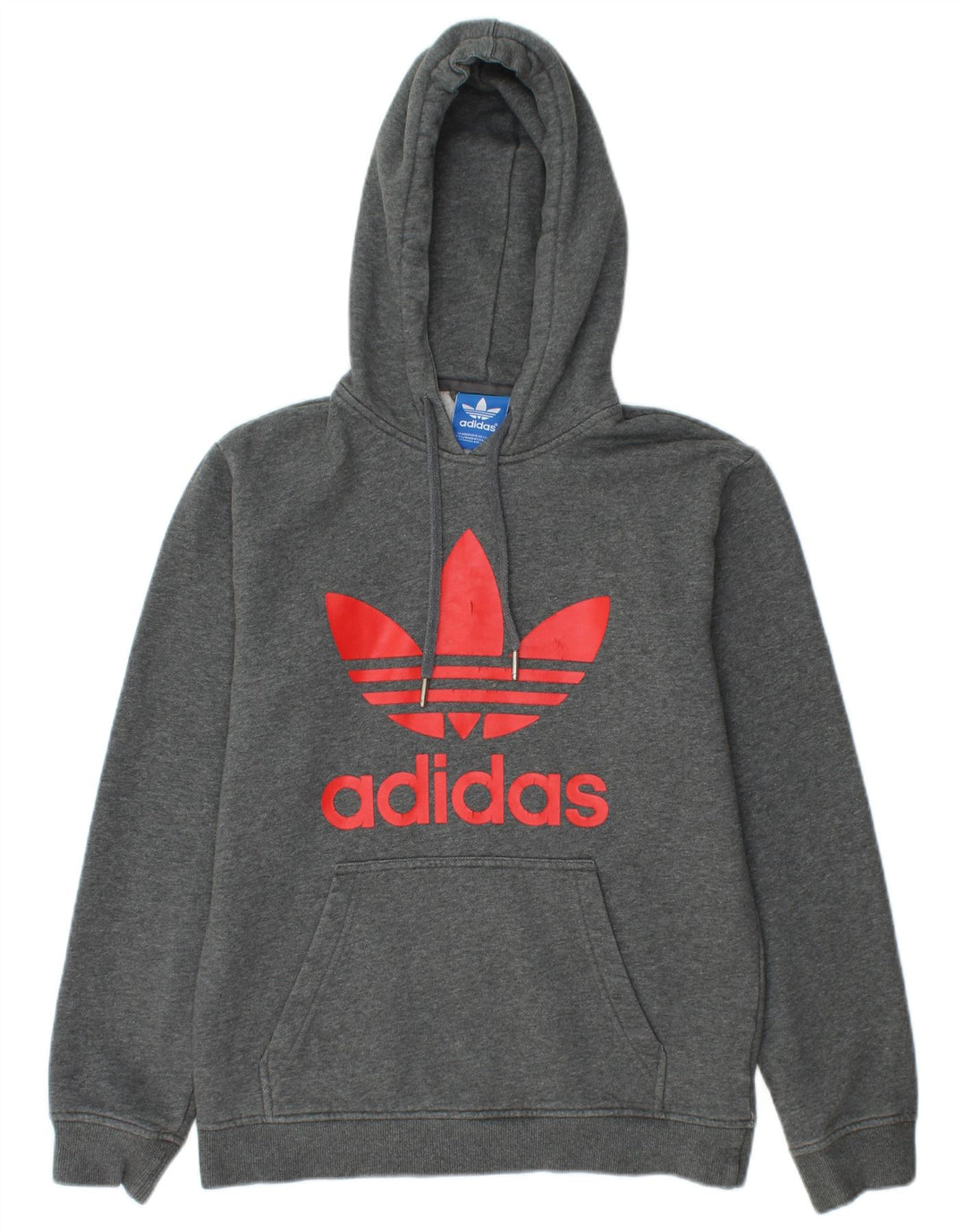 Felpa con cappuccio grafica da uomo ADIDAS XS in cotone grigio