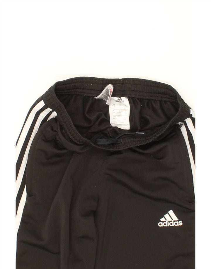 ADIDAS Boys Tracksuit Trousers Joggers 9-10 Years Black Polyester Vintage Adidas and Second-Hand Adidas from Messina Hembry 