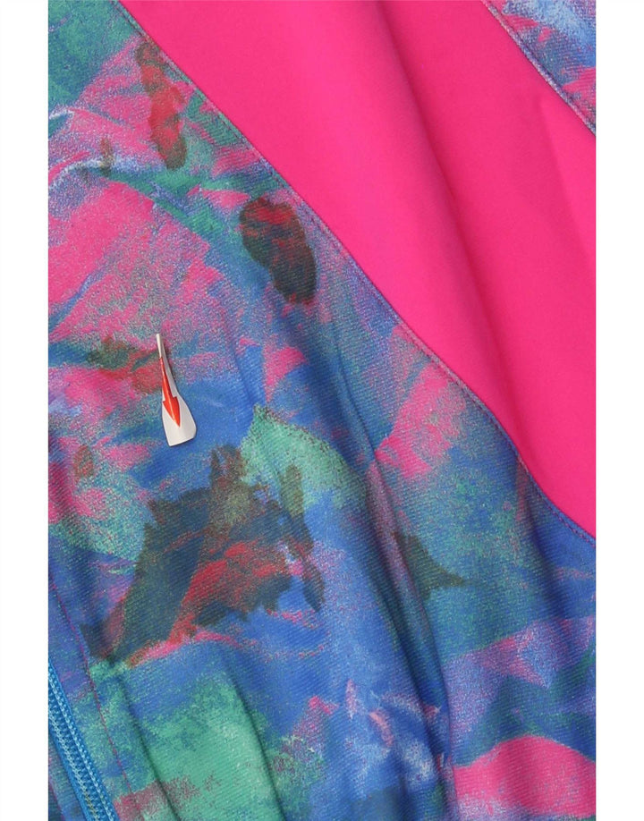 Tuta intera da donna vintage UK 16 Large Pink Colourblock