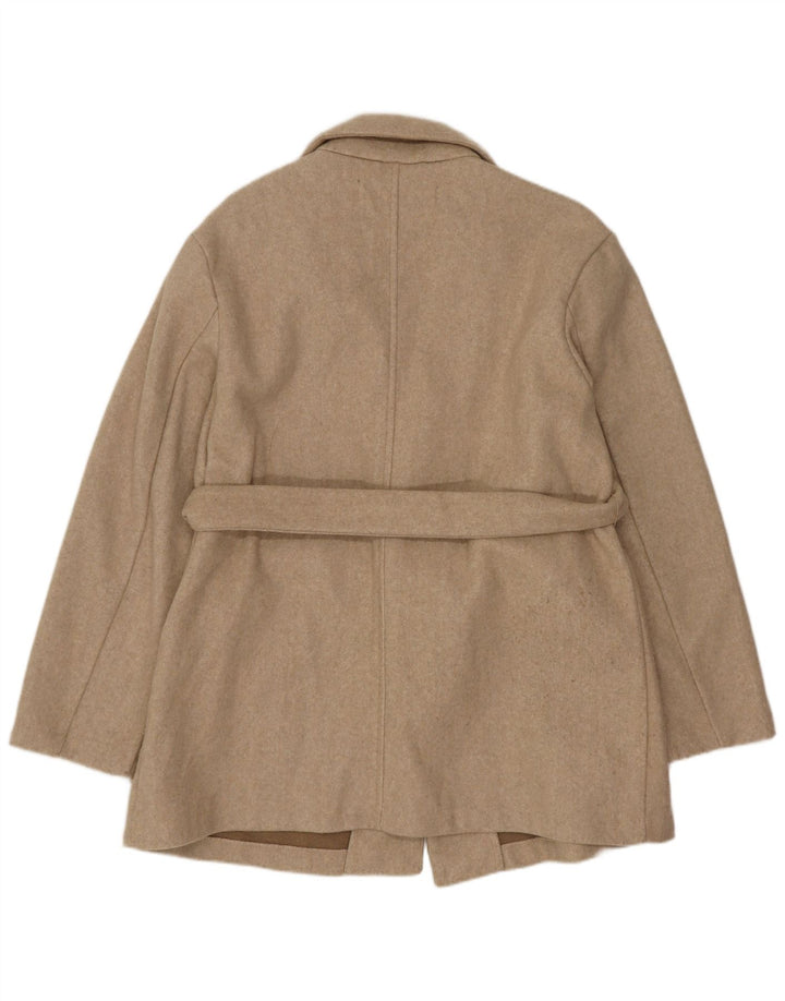 Giacca blazer oversize lunga da donna Zara UK 6 XS Poliestere beige