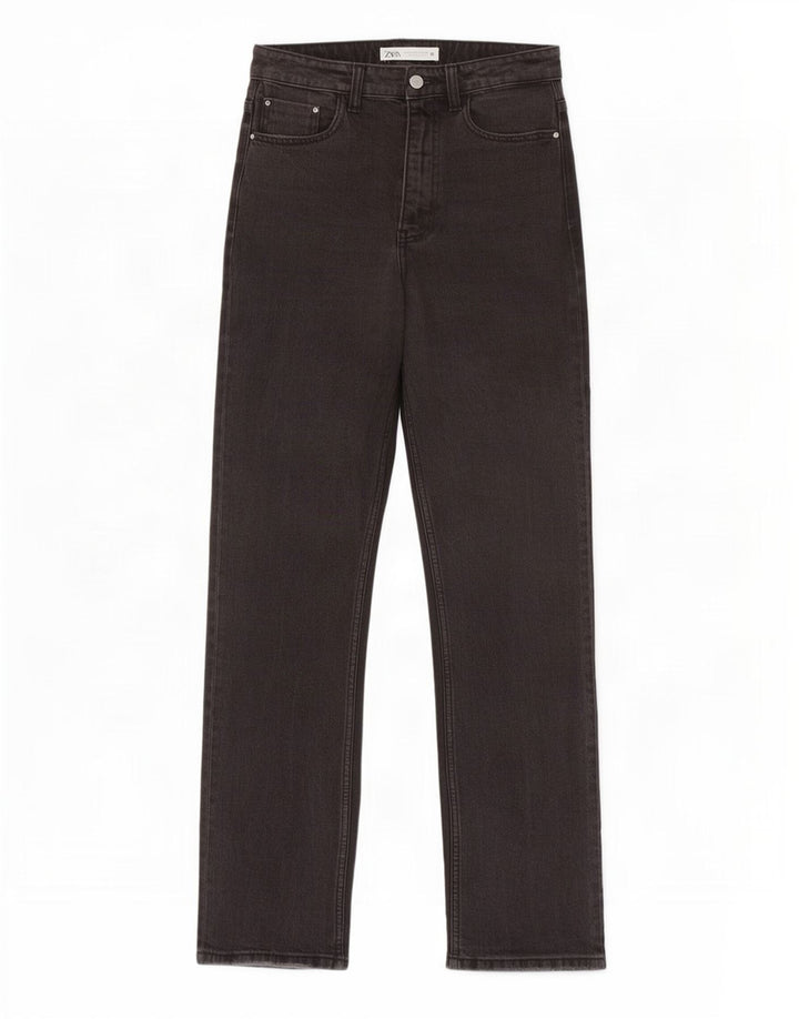 Jeans Zara da donna a vita alta EU 38 Small W28 L27 Grigio