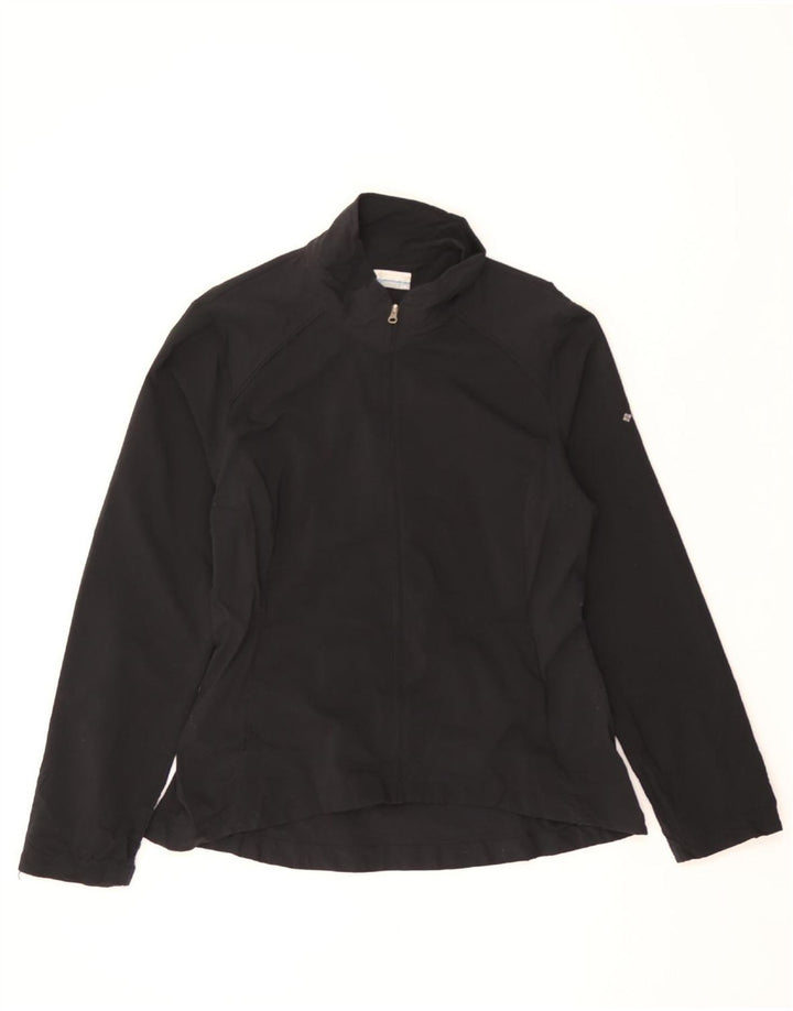 COLUMBIA Womens Tracksuit Top Jacket UK 16 Large Black Polyester Vintage Columbia and Second-Hand Columbia from Messina Hembry 