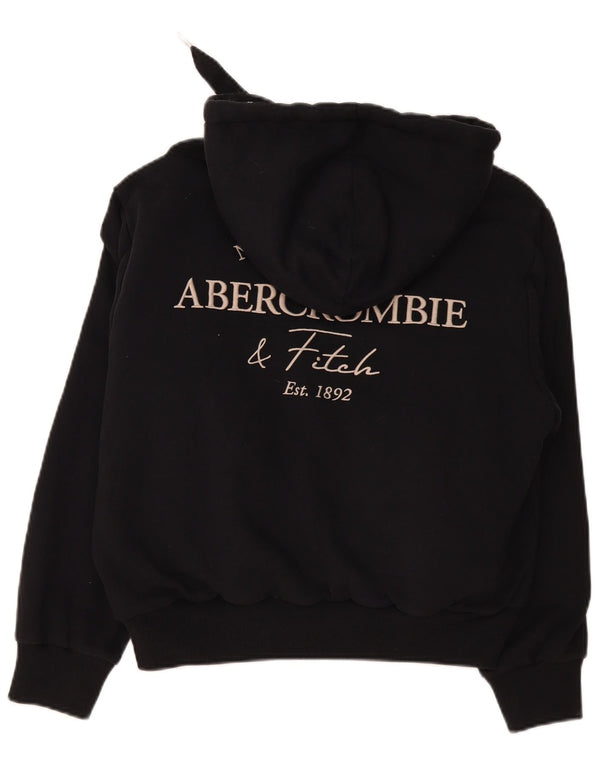 Maglione con cappuccio grafico da donna Abercrombie & Fitch UK 16 grande nero
