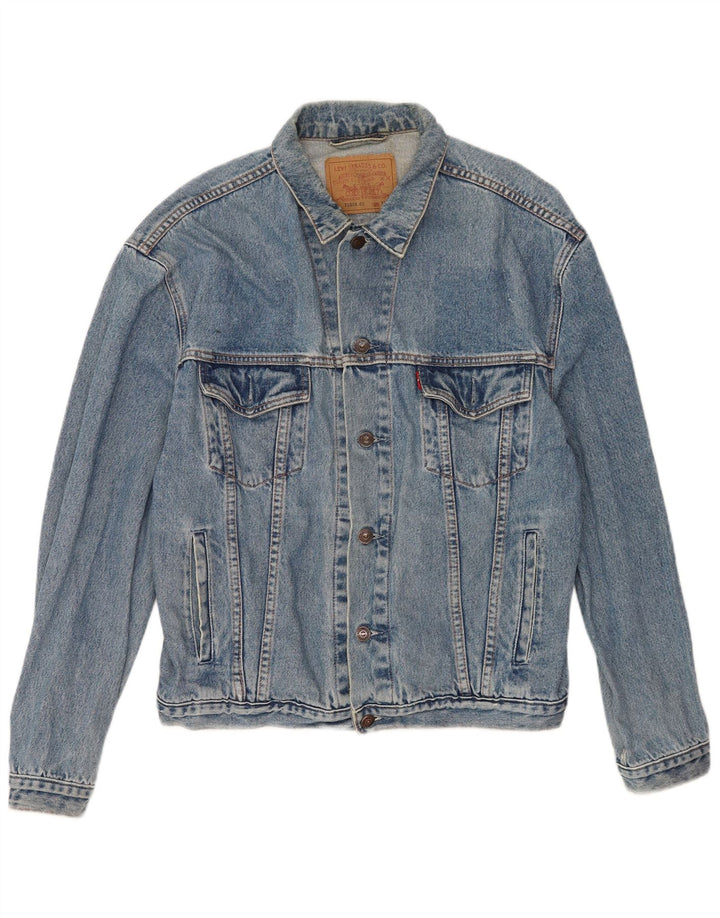 Levi's Uomo 70503 Giacca di jeans UK 42 XL Blu Cotone