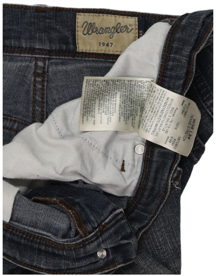 Jeans dritti elasticizzati Texas da uomo Wrangler W38 L34 cotone blu