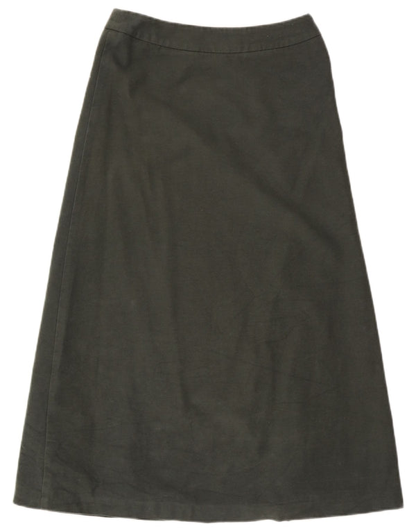Gonna avvolgente a vita alta da donna Boden UK 10 piccola W26 cotone verde
