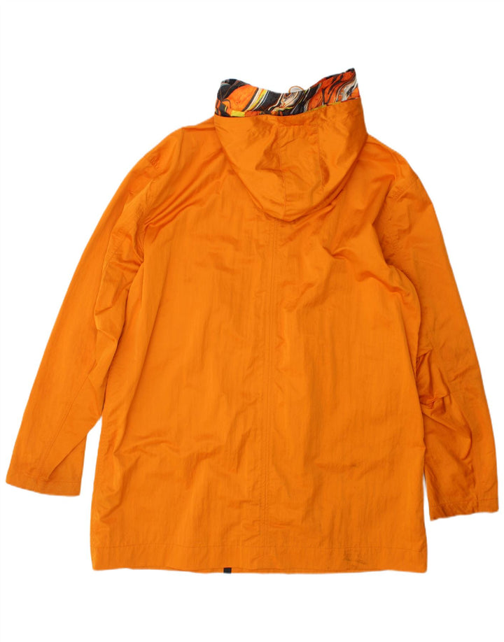 Impermeabile da uomo con cappuccio Smiley Pretty Green UK 40 Grande poliestere arancione