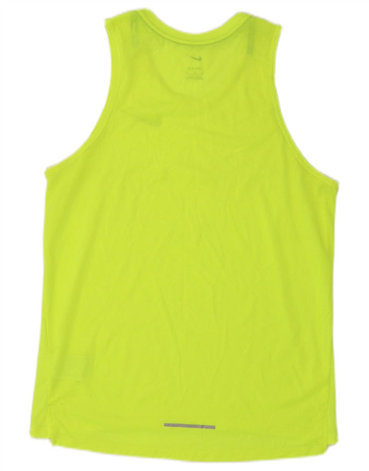 Canotta Nike Dri Fit da uomo in poliestere verde medio