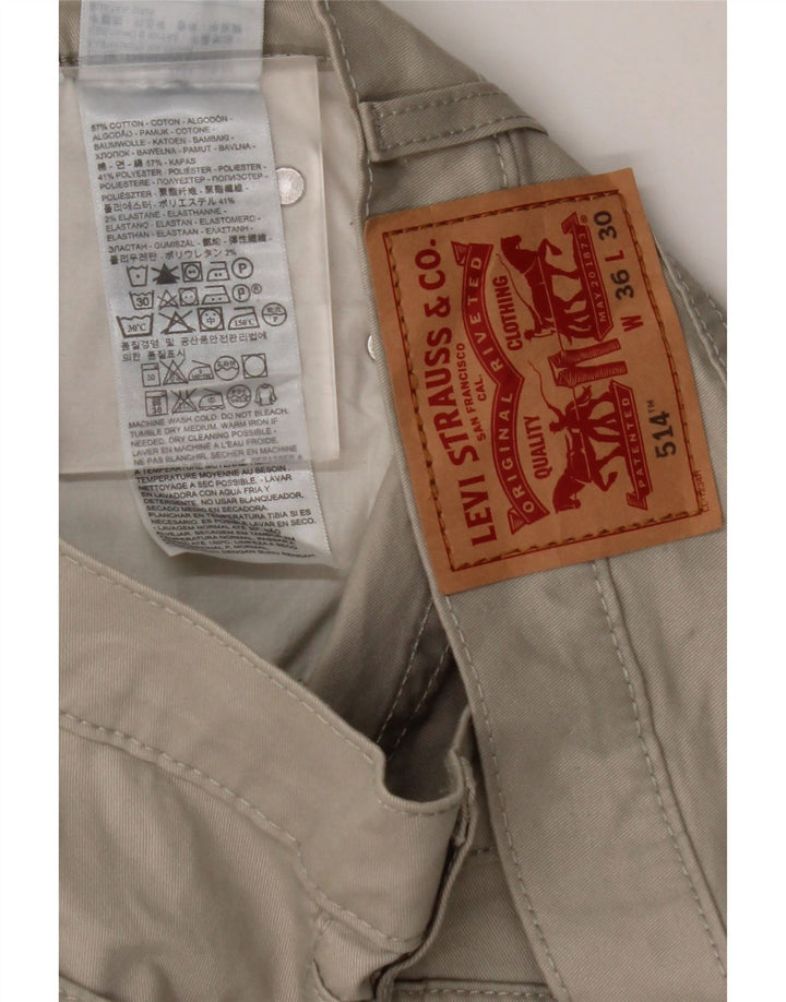 LEVI'S Pantaloni casual dritti da uomo 514 W36 L30 Cotone beige