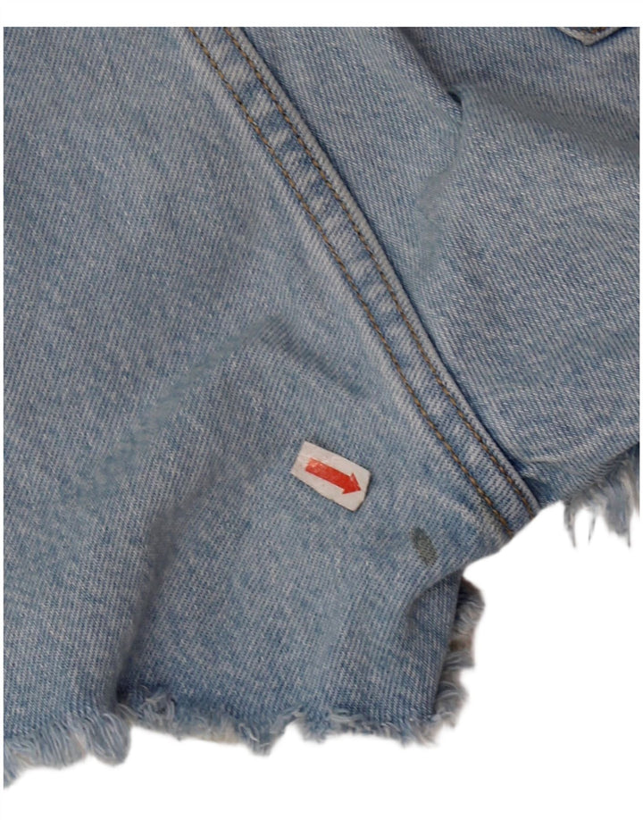 LEVI'S Pantaloncini di jeans invecchiati 501 da donna W28 Cotone blu medio