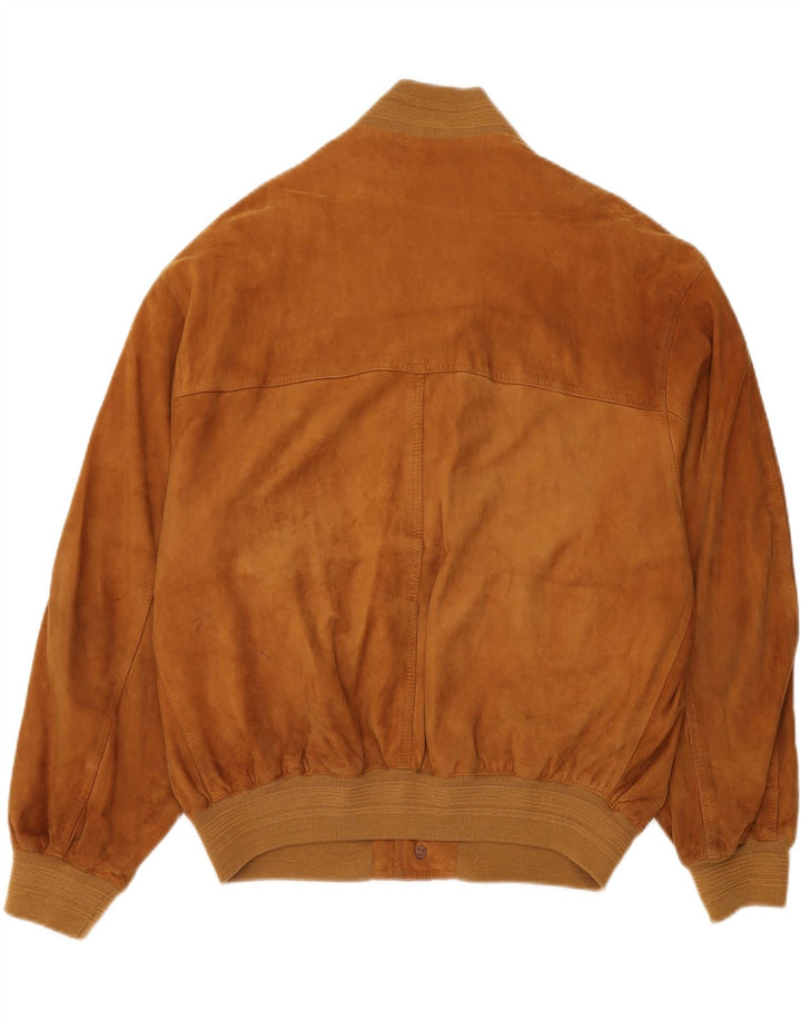 Giubbotto bomber in pelle scamosciata da uomo Gara IT 50 Large Marrone