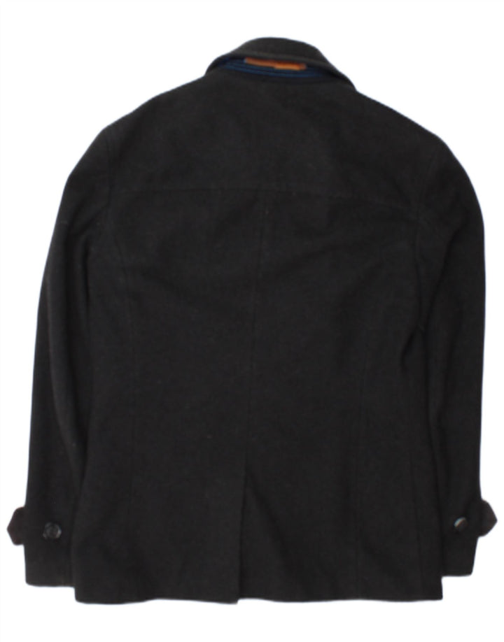 Cappotto da marinaio da uomo Commodity Superdry UK 38 Lana grigio medio