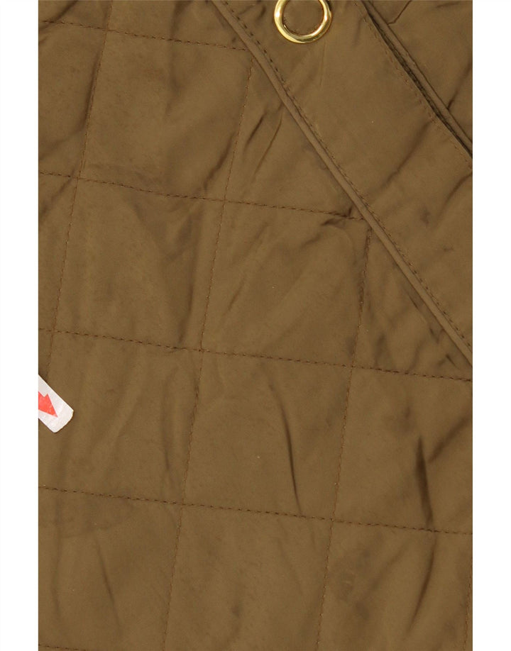 Giacca trapuntata con cappuccio da donna ZARA UK 14 medio poliestere kaki