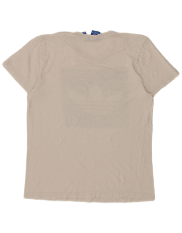 T-shirt grafica da uomo Adidas Top piccola in cotone bianco