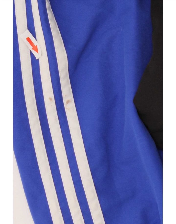 Giacca da ginnastica grafica da uomo Adidas UK 38/40 Colorblock blu medio
