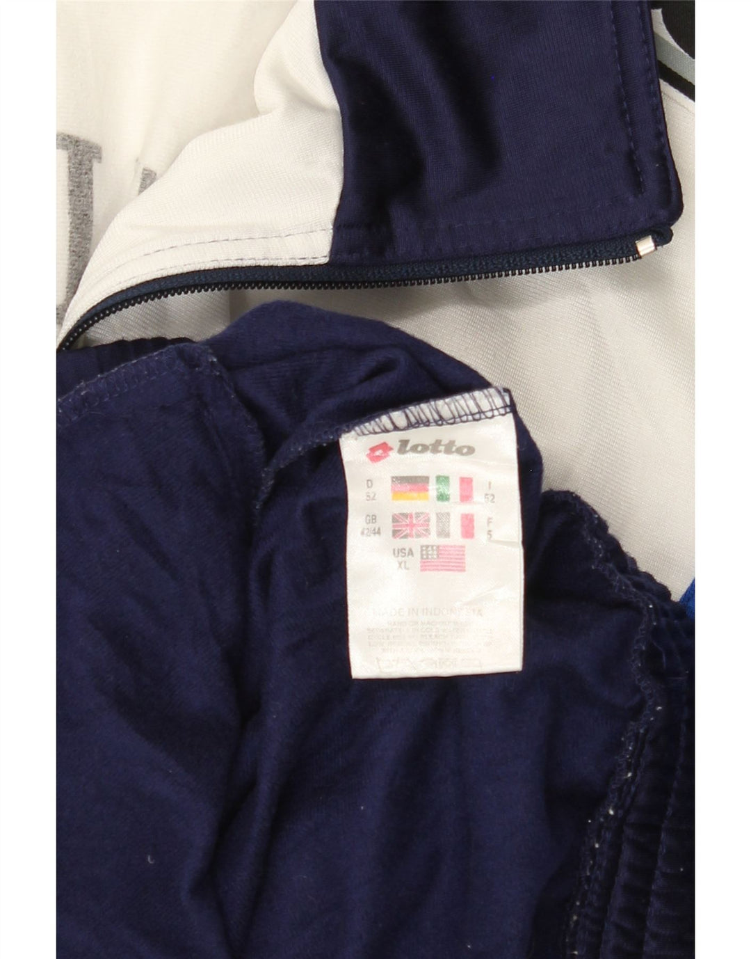 Giacca da ginnastica grafica da uomo LOTTO UK 42/44 XL Blu navy Colourblock