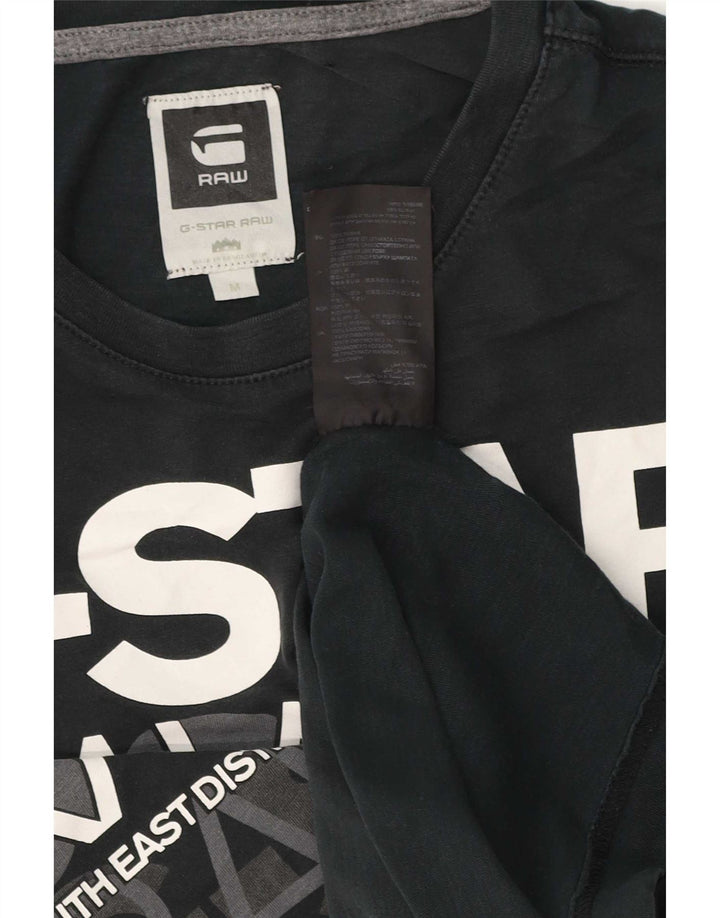 T-shirt grafica da uomo G-Star Top in cotone nero medio