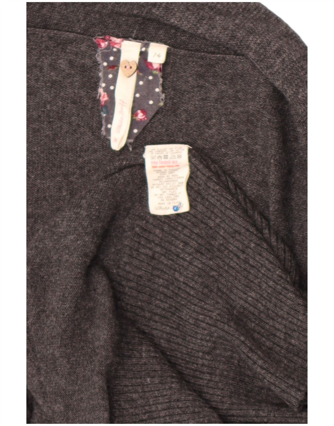 Maglione cardigan aperto lungo da donna di White Stuff UK 14 Viscosa grigio medio