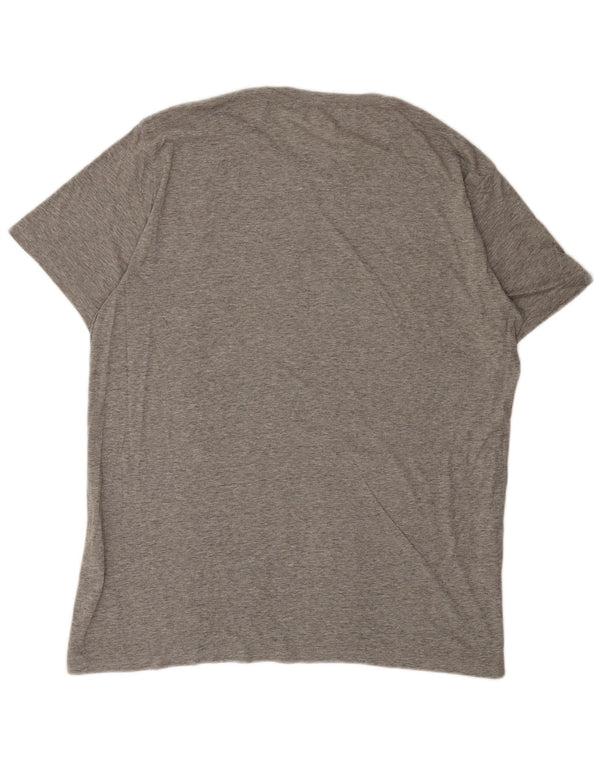 T-shirt grafica da uomo Gas Top 2XL in cotone floreale grigio