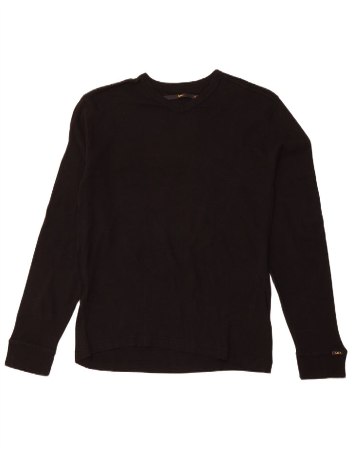 Top LEE da uomo a maniche lunghe XL in cotone nero