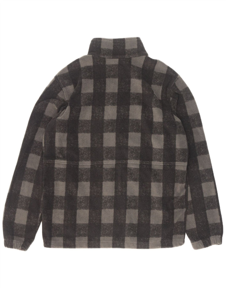 Giacca in pile da uomo Columbia UK 40 Large Grey Check Poliestere