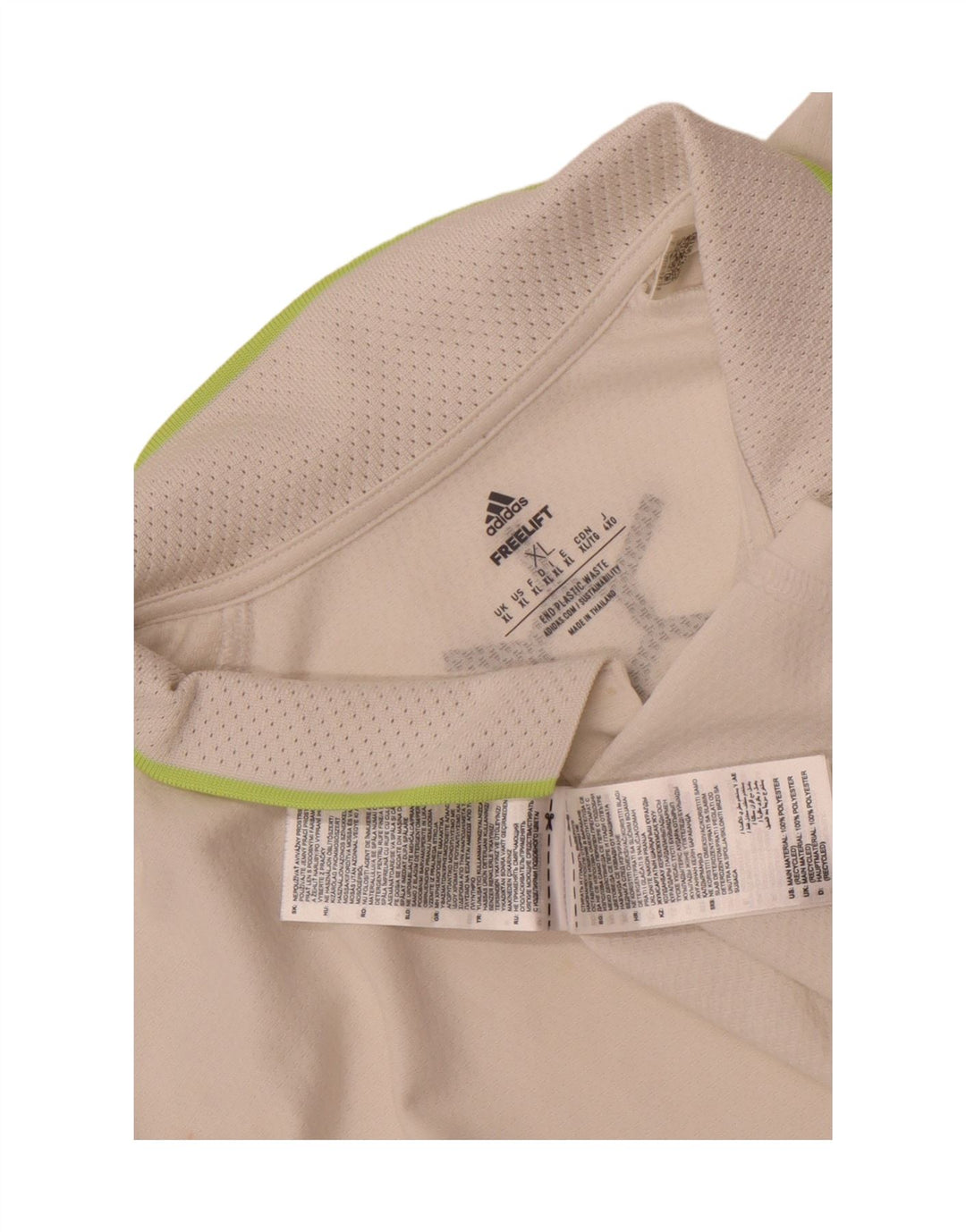 Polo Adidas Aeroready da uomo XL in poliestere bianco