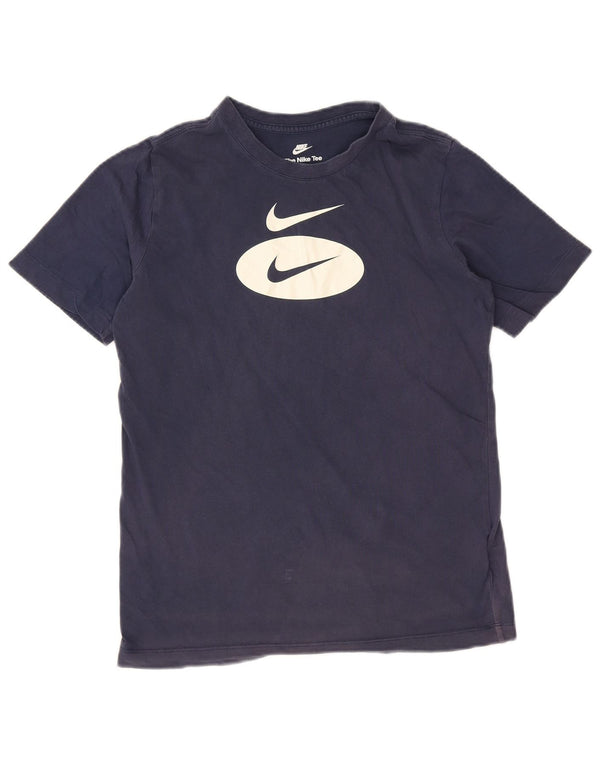 Nike Boys Graphic T-Shirt Top 13-14 Years XL Navy Blue Cotton