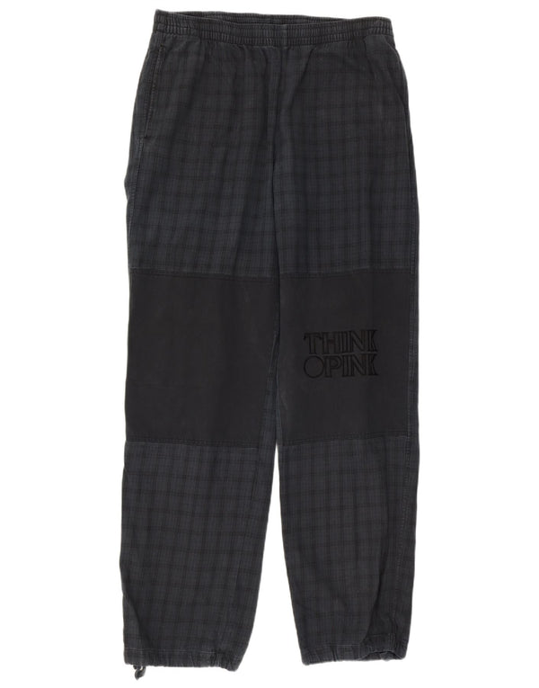 Pantaloni da jogging grafici da uomo Think Pink XL W38 L35 cotone a quadri blu navy