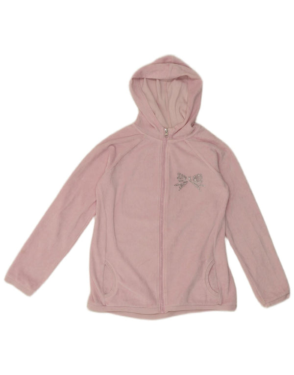 Maglione con cappuccio e zip grafica per ragazze Benetton 11-12 anni 2XL cotone rosa