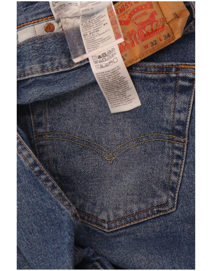 LEVI'S Jeans dritti da uomo 501 W32 L34 cotone blu