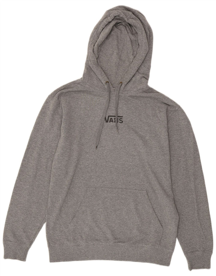 Felpa con cappuccio da uomo VANS in cotone mélange grigio medio