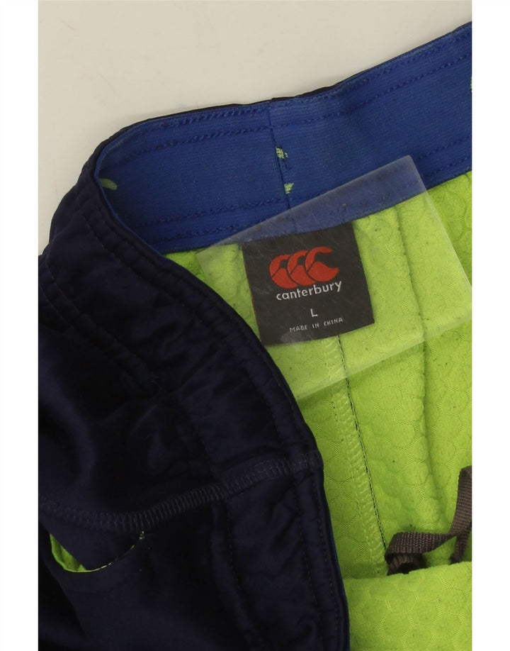 Pantaloni da tuta da uomo Canterbury, pantaloni da jogging, grandi, in poliestere blu navy