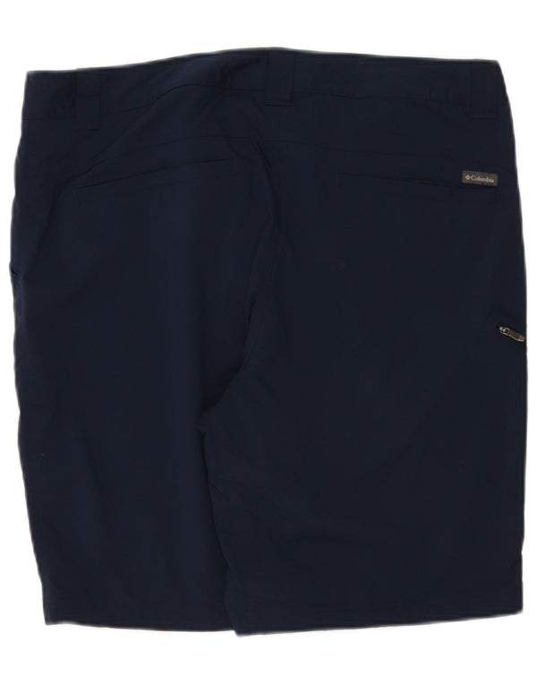 Pantaloncini cargo Columbia Omni-Shade da uomo W38 XL nylon blu navy