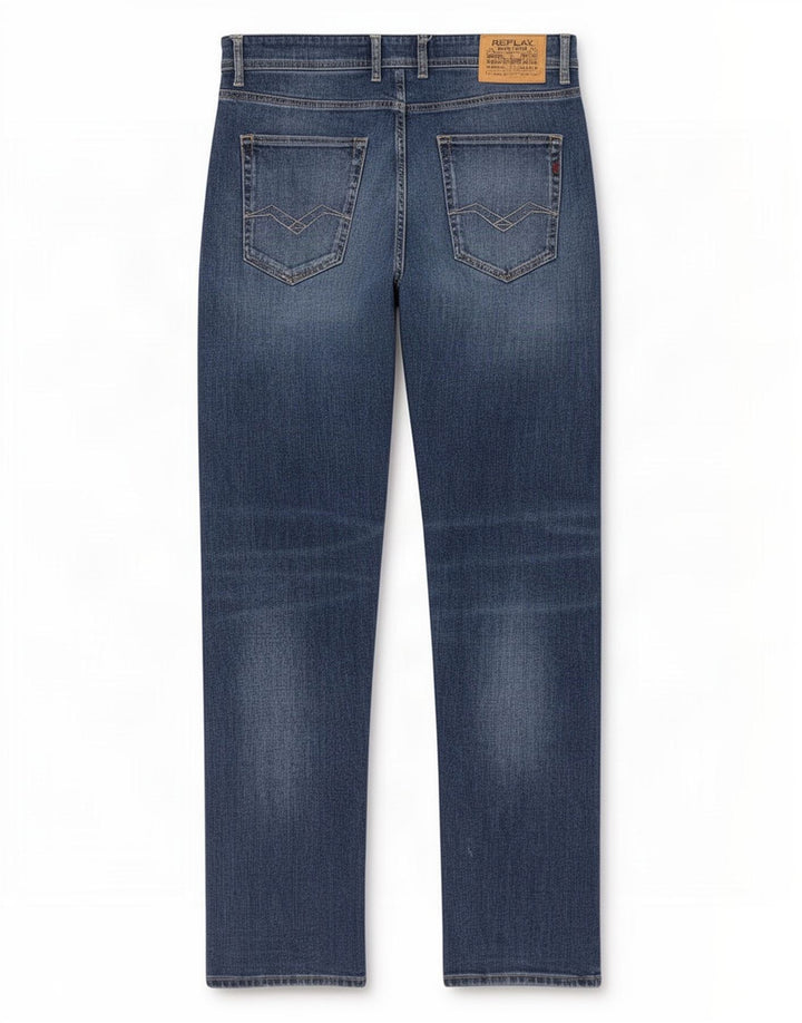 Replay Jeans dritti Grover da uomo W34 L32 Blu