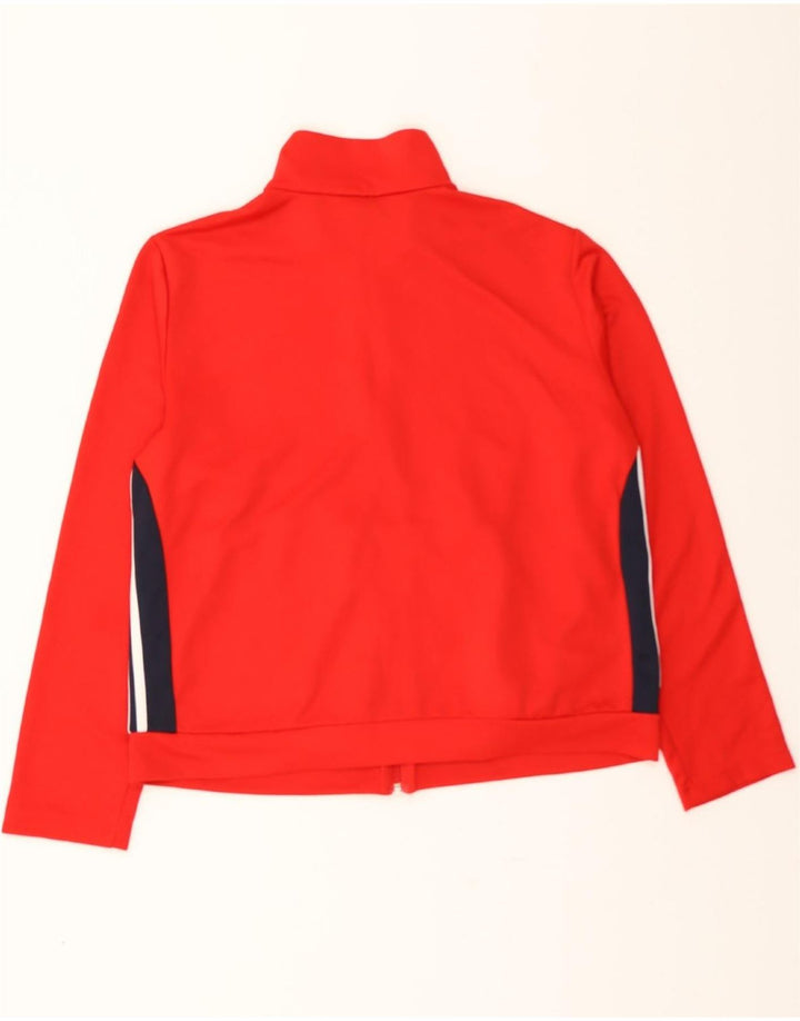 ADIDAS Womens Tracksuit Top Jacket UK 24/26 2XL Red Colourblock Polyester Vintage Adidas and Second-Hand Adidas from Messina Hembry 