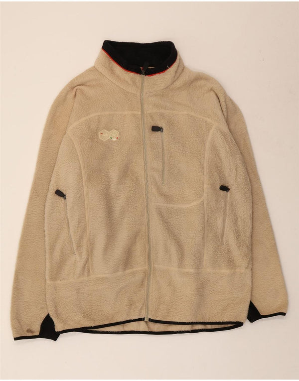 Giacca in pile da uomo Fila UK 40 Large Beige Poliestere