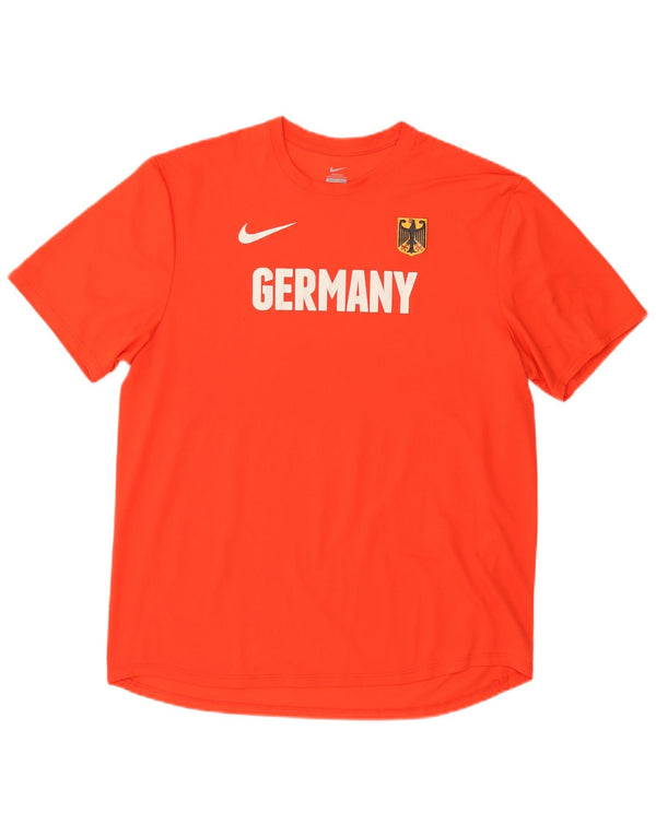 T-shirt grafica Nike Germania da uomo, taglia grande, arancione