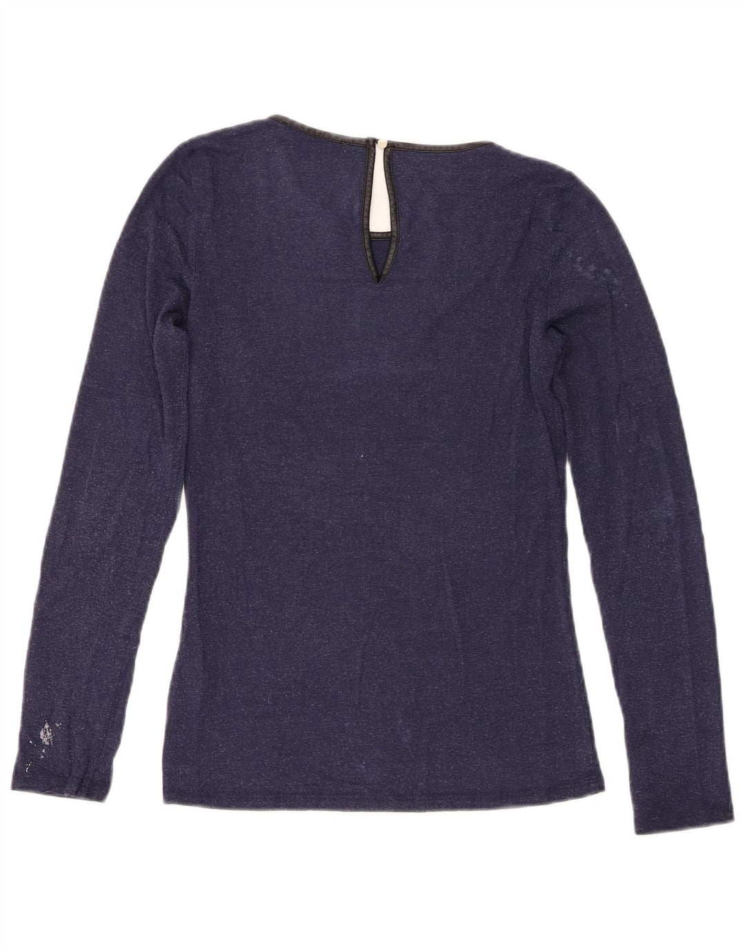 Top da donna a maniche lunghe Oasis UK 6 XS blu navy in viscosa