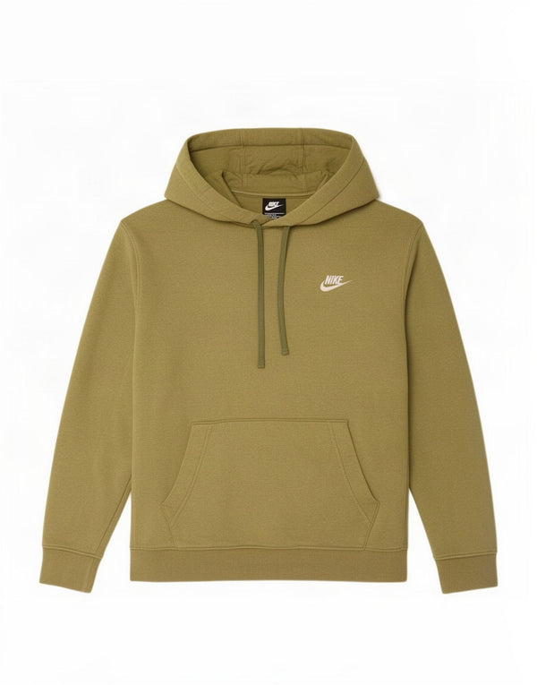 Nike Mens Hoodie Jumper Medium Green Cotton