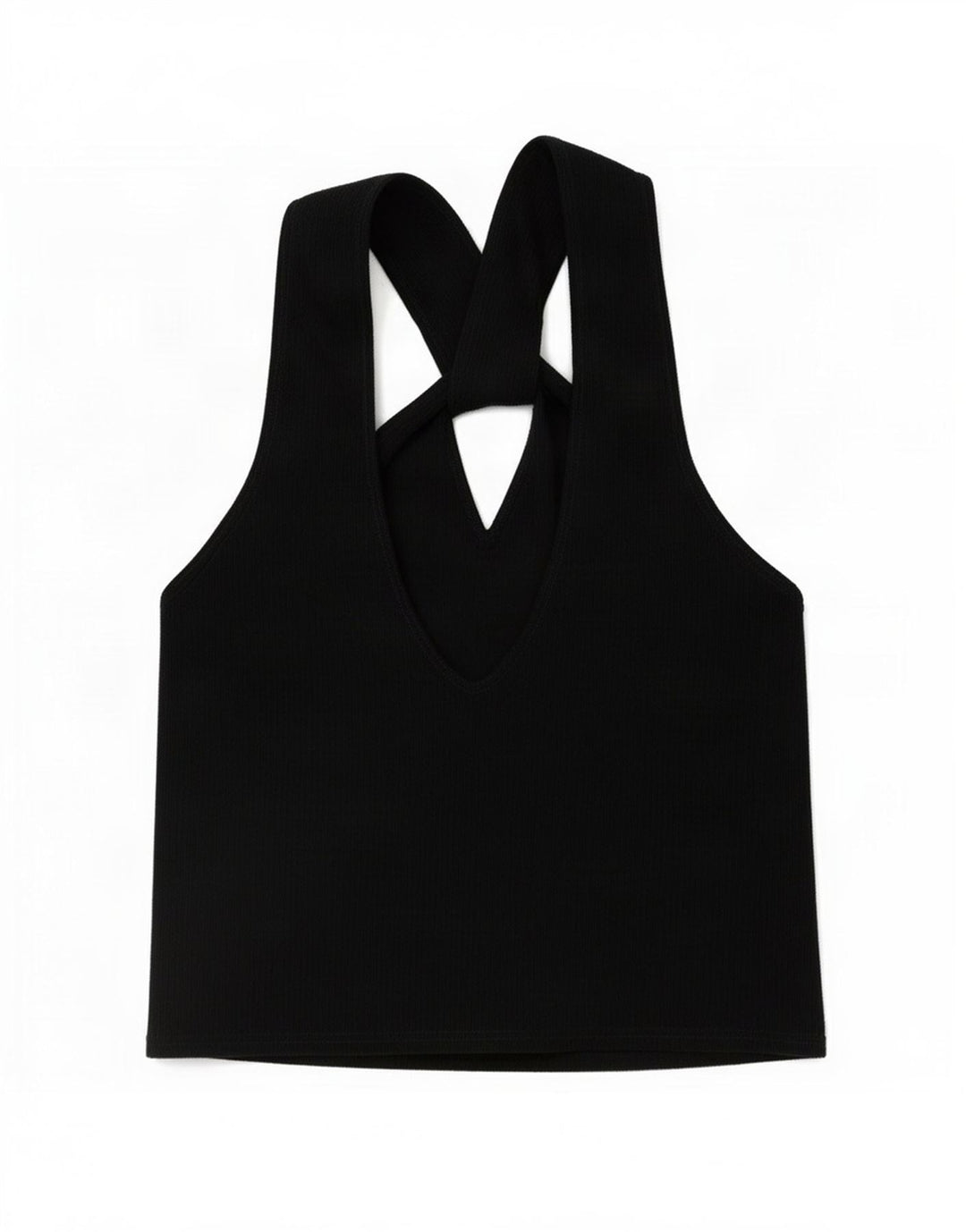 Top corto alla caviglia da donna Zara UK 14 grande nero