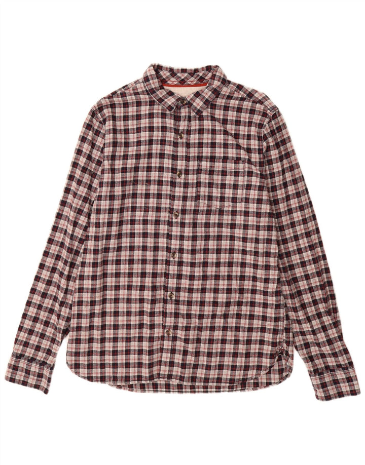 FAT FACE Camicia da uomo in flanella di cotone a quadri multicolore grande