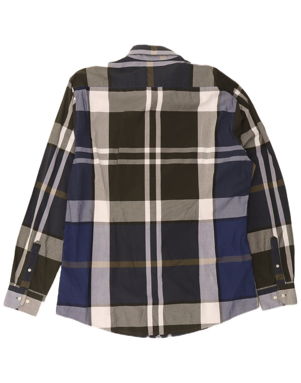 Camicia Barbour da uomo su misura XL in cotone scozzese multicolore