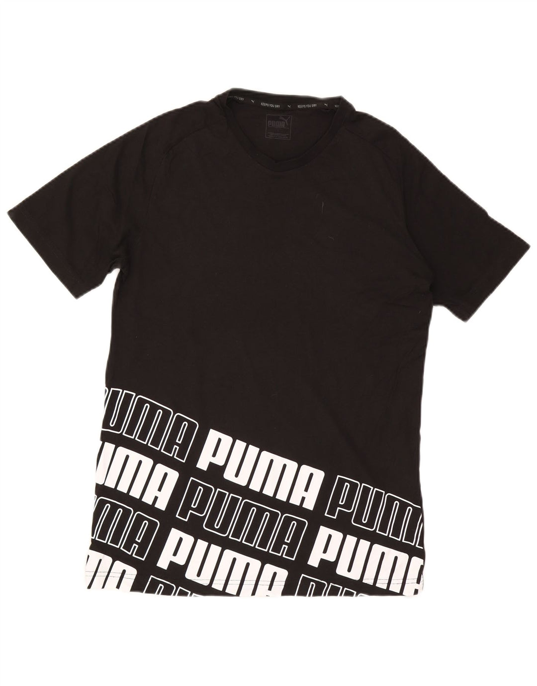 T-shirt grafica da uomo Puma Top grande in cotone nero