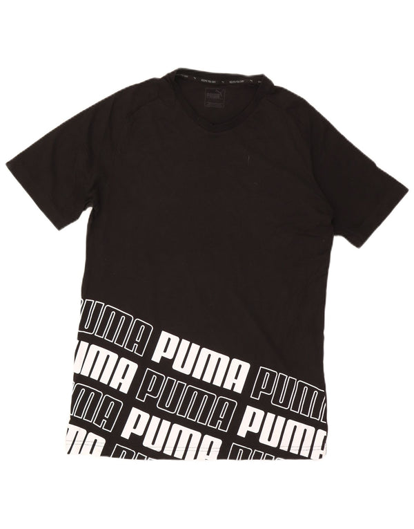 Puma Mens Graphic T-Shirt Top Large Black Cotton
