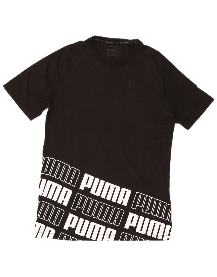 T-shirt grafica da uomo Puma Top grande in cotone nero