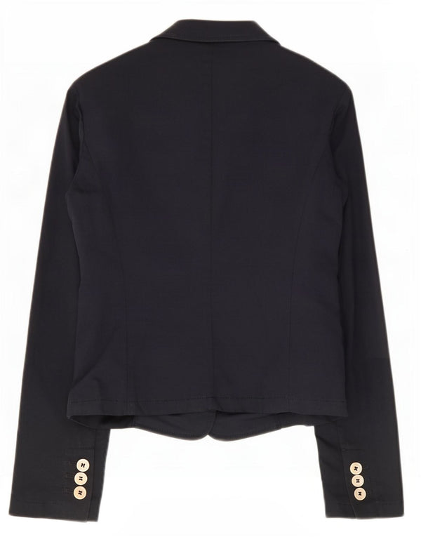 Giacca Blazer a 3 Bottoni da Donna Red Valentino IT 42 Medio Blu Navy in Cotone