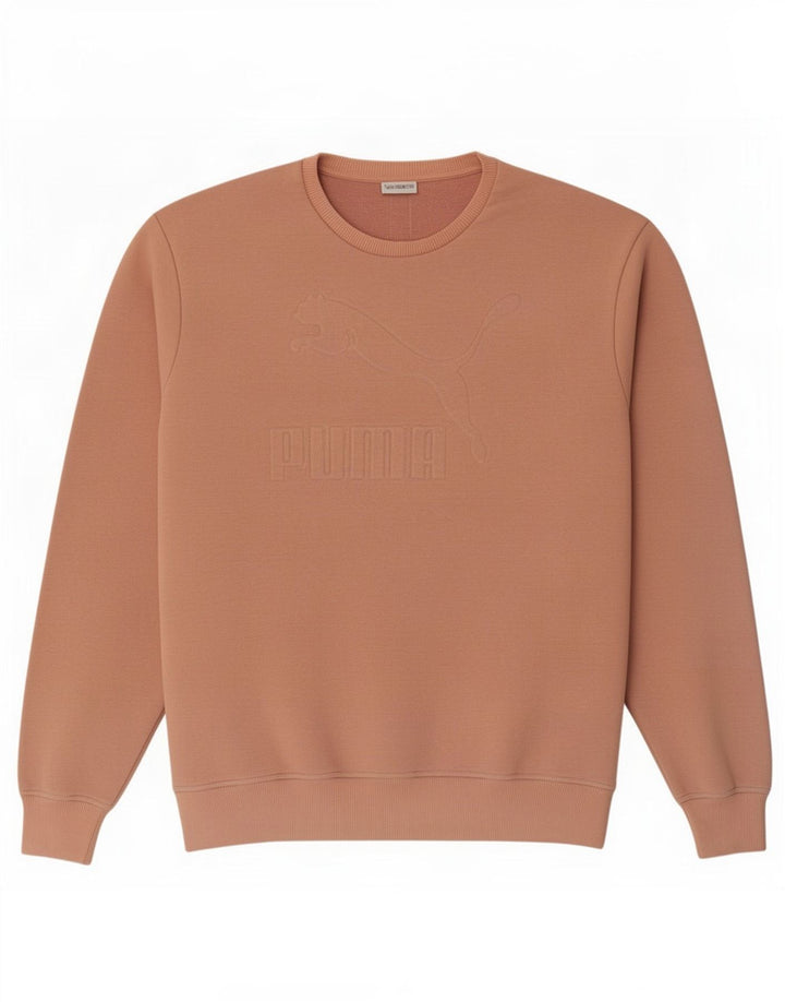 Felpa grafica da uomo Puma Maglione in cotone color block rosa medio