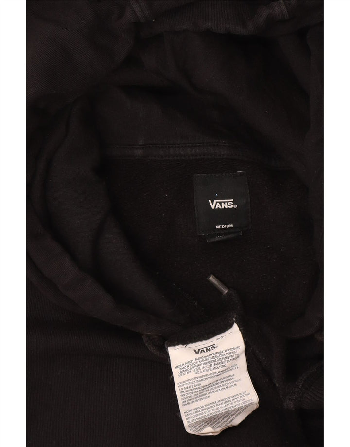 Felpa con cappuccio grafica da uomo Vans, cotone medio nero